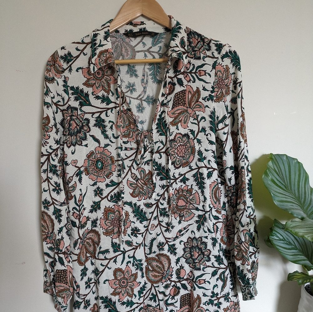 Zara floral tunic